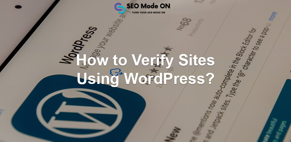 how to verify sites using wordpress